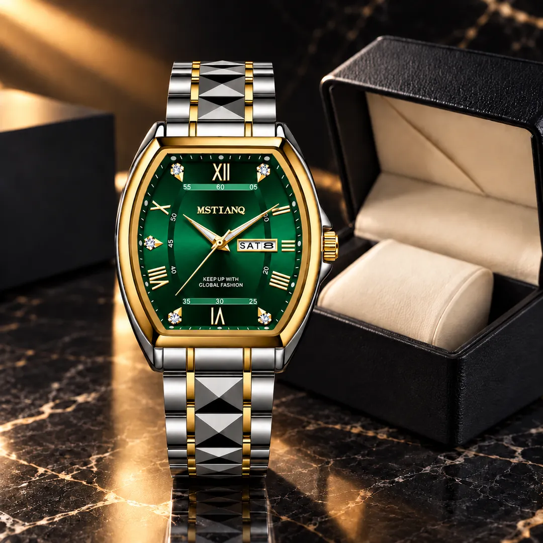 Reloj Imperial Verde sobre mármol